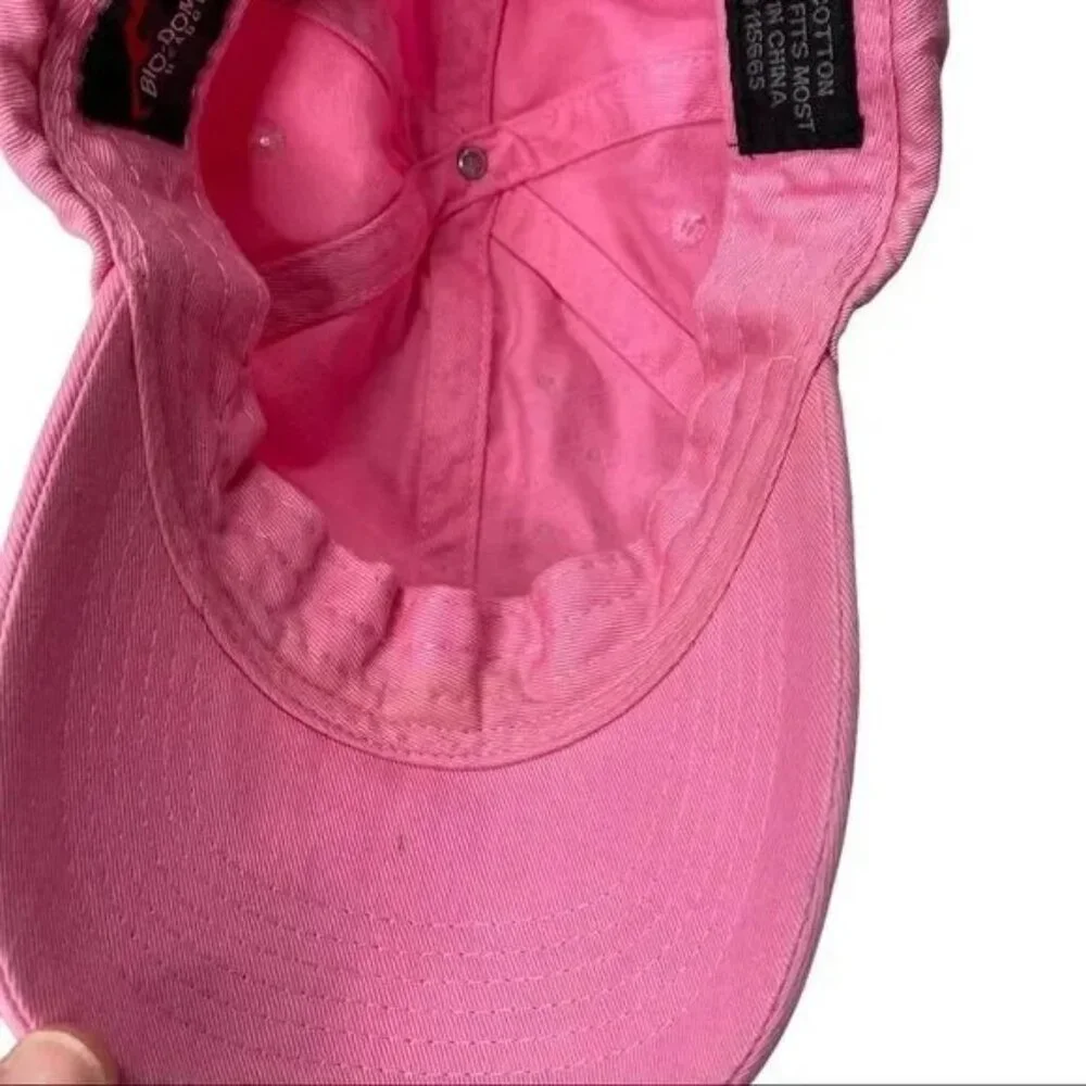 BIO-DOMES HEADGEAR MIAMI INK WOMEN'S 2008 PINK BEJEWELED BASEBALL HAT OS
